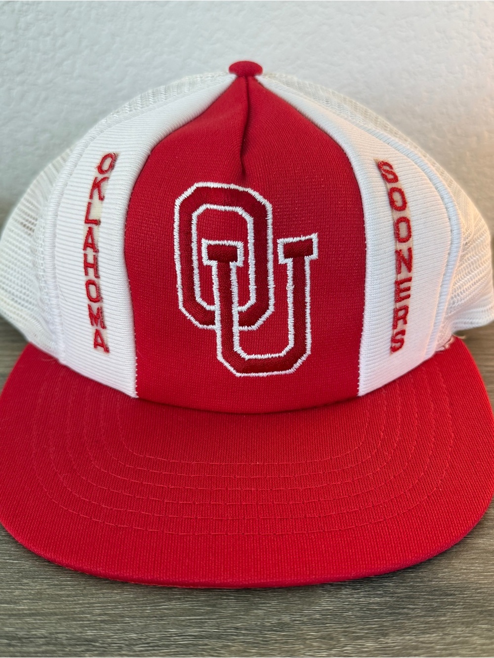Vintage Oklahoma Sooners Trucker Hat Snapback Made In Taiwan 80s 90s
